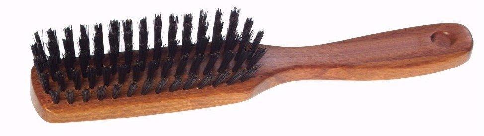 Borstel beukenhout - rechthoekig - paard/nylon haar - 20,5x3,5cm