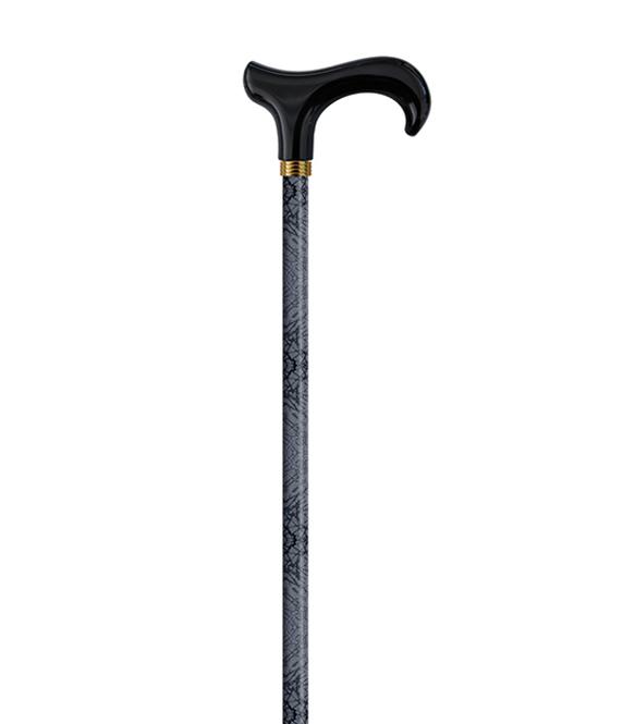 Vrijstaande Wandelstok lederlook Handvat derby