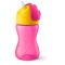 Beker met rietje 300ml Girl Roze